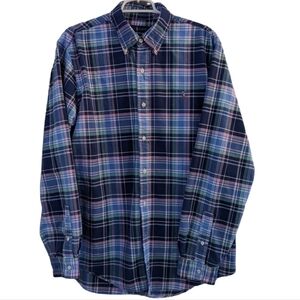 Ralph Lauren Blue Label Pink, Blue & Green Plaid Shirt XL Classic Fit Flesh Pony